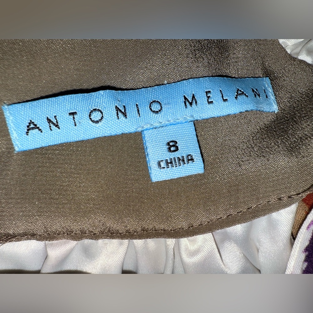 ANTONIO MELANI High Low Dress in Earthy Tones - Picture 4 of 5